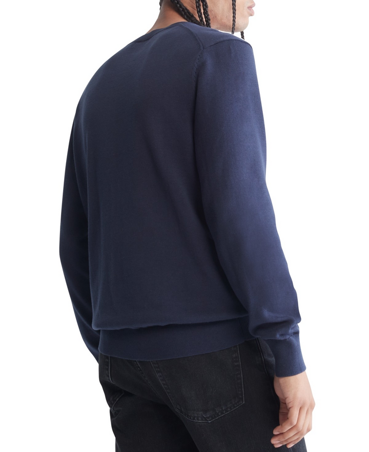 Translation missing: en.Calvin Klein Men's Supima Cotton Crewneck Sweater Stormy Dark Sapphire Blue-2XL