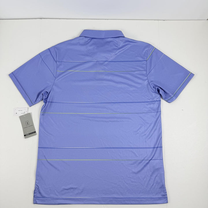 Translation missing: en.Pga Tour Men's Gradient Stripe Performance Golf Polo Shirt Persian Jewel-Medium