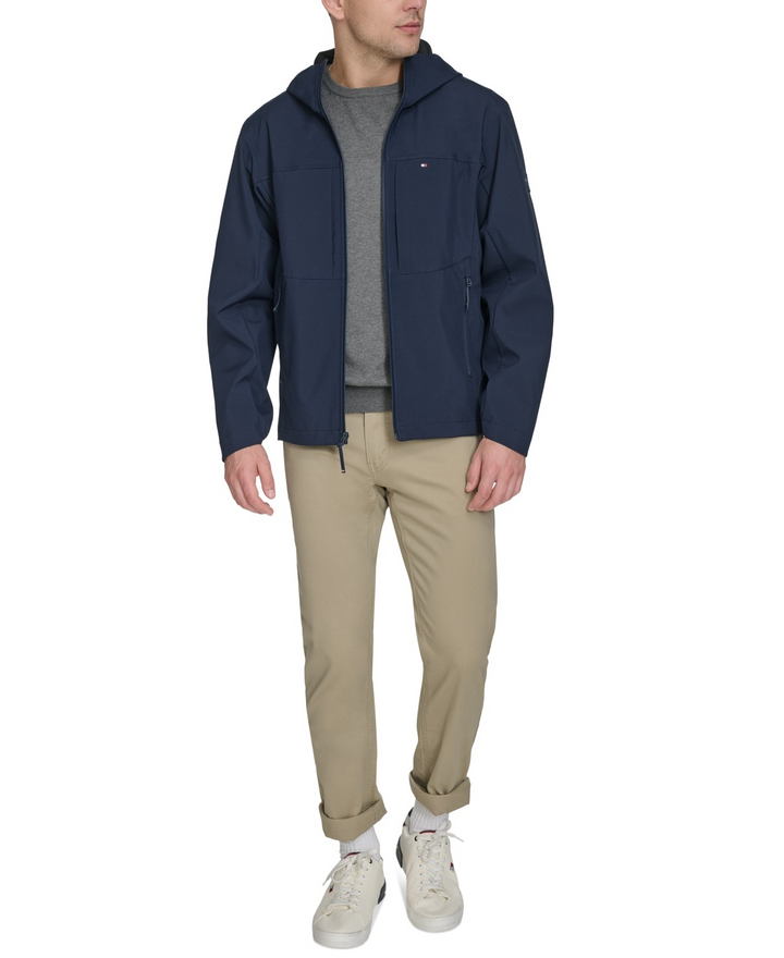 Translation missing: en.Tommy Hilfiger Men's Rain Jacket Size Medium Navy Water Wind Resist Softshell