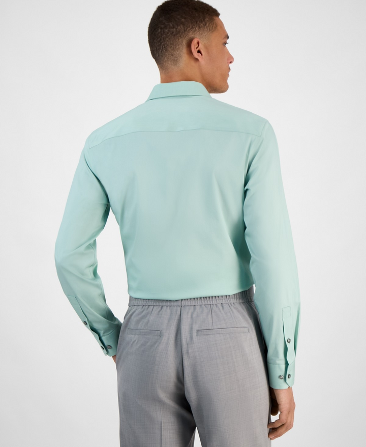 Translation missing: en.Alfani Men's Slim-Fit Temperature Regulating Dress Shirt Sage-17-17.5 34/35