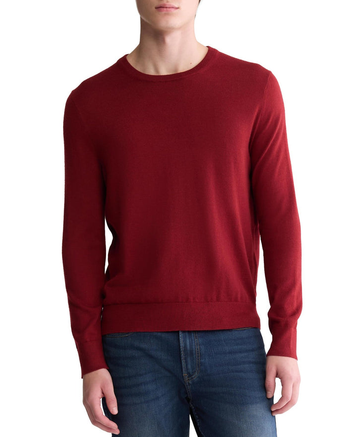 Translation missing: en.Calvin Klein Sweater Syrah Red 2XL Mens Extra Fine Merino Wool Blend Relaxed Fit