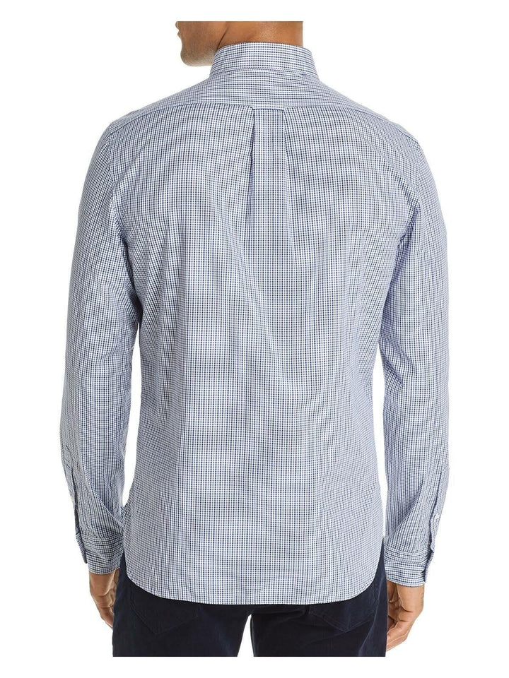 Translation missing: en.The Men's Store Check-Print Classic Fit Shirt Navy-Medium