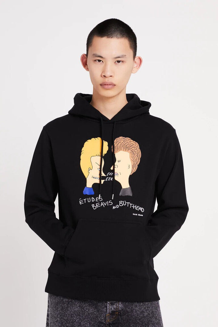 Translation missing: en.Etudes Men's 100% Organic Cotton Klein Beavis &amp; Butthead Hoodie Black-Medium