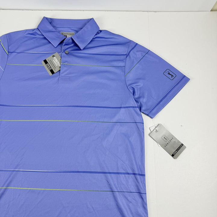 Translation missing: en.Pga Tour Men's Gradient Stripe Performance Golf Polo Shirt Persian Jewel-Medium