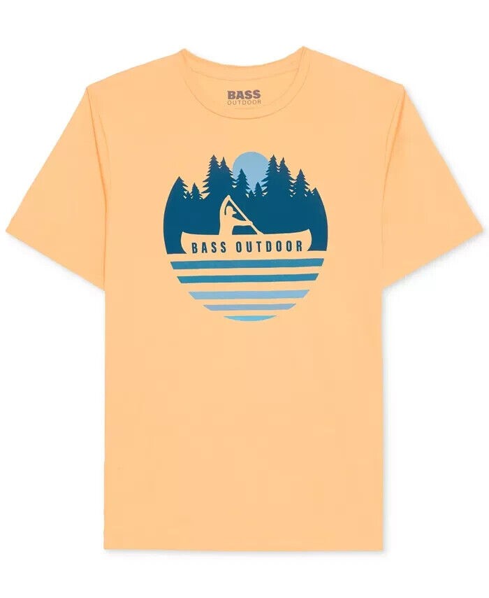Translation missing: en.Bass Outdoor Men's Men's Logo Graphic UPF 50 Tech T-Shirt in Buff Orange-Small