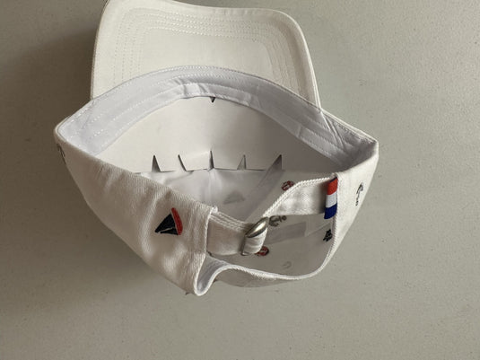 Translation missing: en.Club Room Men's Nautical Embroidered Baseball Hat White-O/S