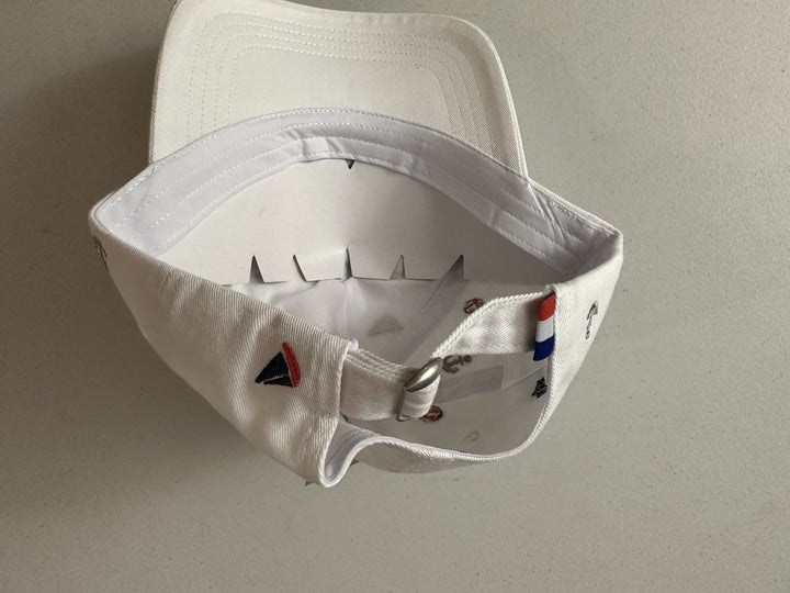 Translation missing: en.Club Room Men's Nautical Embroidered Baseball Hat White-O/S
