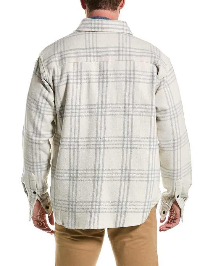 Translation missing: en.Sovereign Code Men's River Overshirt Ecru Gray Plaid-Large