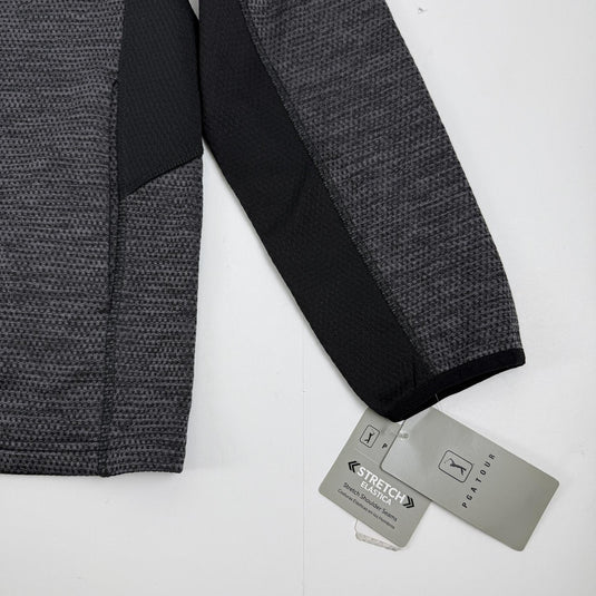 Translation missing: en.PGA Tour Golf Sweater Caviar Hthr Size Medium Two-Tone Space-Dyed Quarter-Zip