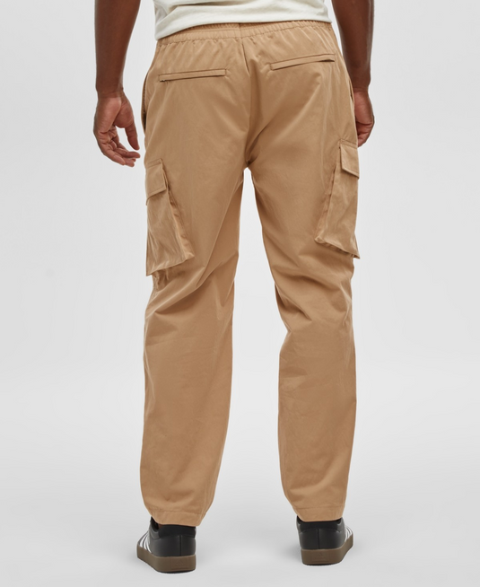 Translation missing: en.Mode of One Mens Pull-On Cargo Jogger Size 2XL Tannin Cotton Nylon Elastic Waist