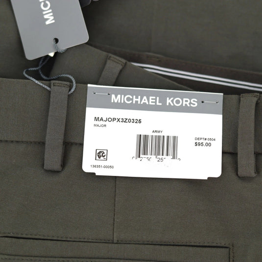 Translation missing: en.Michael Kors Major Men's Classic Fit Performance Dress Pants  Army Green-42x30