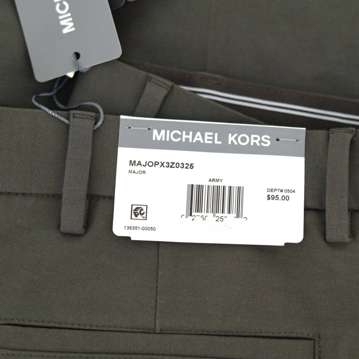 Translation missing: en.Michael Kors Major Men's Classic Fit Performance Dress Pants  Army Green-42x30