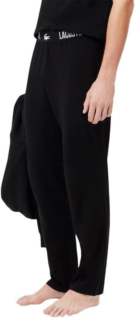 Translation missing: en.Lacoste Men's Straight Leg Pajama Pant Black Size XL With Croc Waistband Jersey