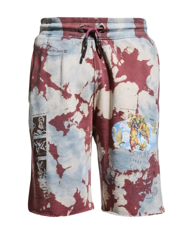 Translation missing: en.PRPS Men's All Cotton Cosmo Dyed French Terry Shorts in Multi-Size Medium