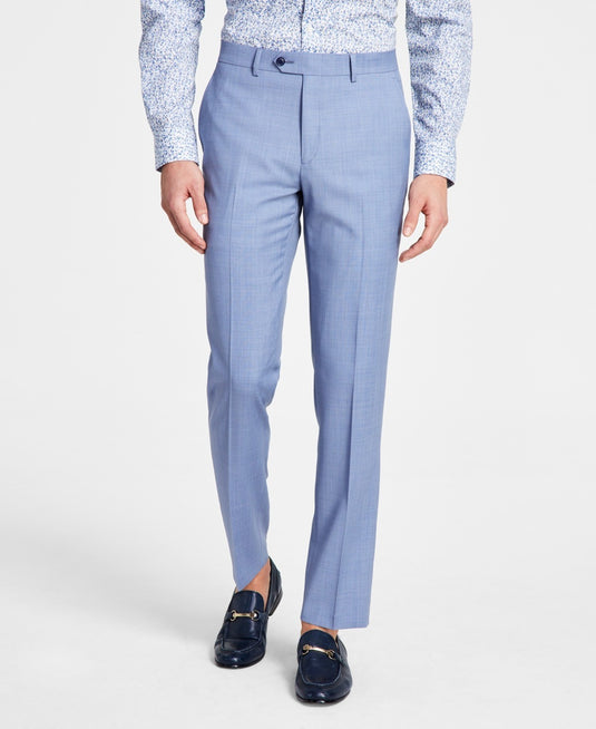 Translation missing: en.Bar III Dress Pants Mens 30x32 Blue Wool Blend Slim Fit Sharkskin 4 Way Stretch