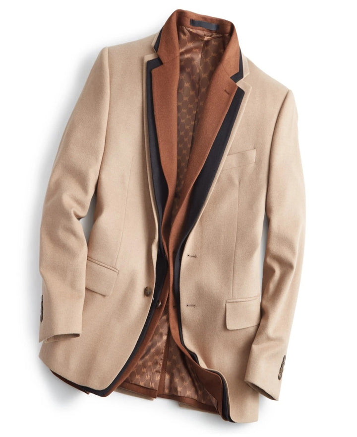 Translation missing: en.Michael Kors Men's Wool Cashmere Silk Luxury Classic Fit Sport Coat Tan-46L