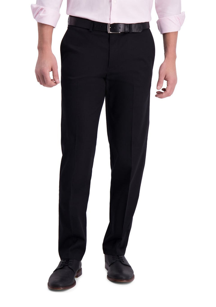 Translation missing: en.Haggar Men's Iron Free Premium Khaki Straight-Fit Flat-Front Pant - Black-38x34