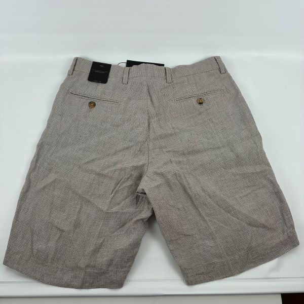 Translation missing: en.The Men's Store at Major Dept Store Linen Micro-Houndstooth Sport Shorts Tan-32