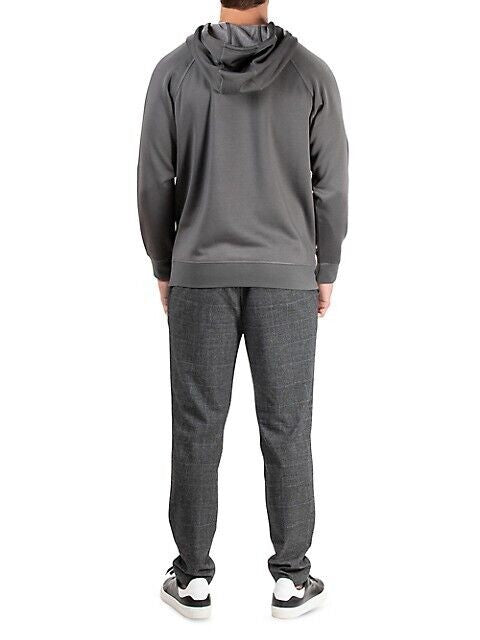 Translation missing: en.Natori Men's Sathya Quarter-Zip Hoodie Sweatshirt in Volcanic Ash-Size Medium