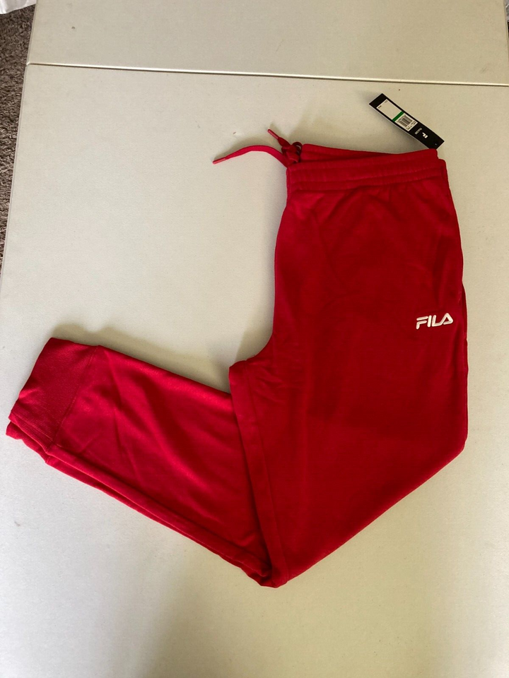 Translation missing: en.Fila Moby Men's French Terry Low Rise Joggers in Chili Pepper/White-Large