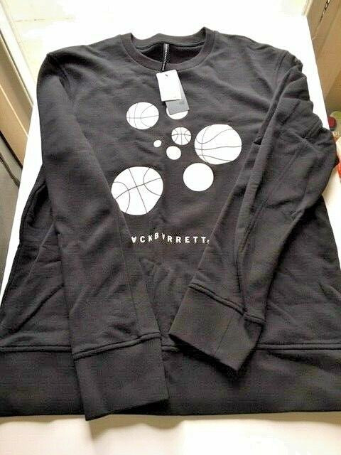 Translation missing: en.Neil Barrett Black Barrett All Cotton Basketball Sweatshirt-Size Medium
