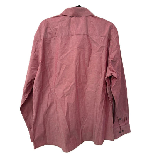 Translation missing: en.Bar III Men's Slim Fit Chambray Cotton Blend Stretch Dress Shirt Red-14-14.5