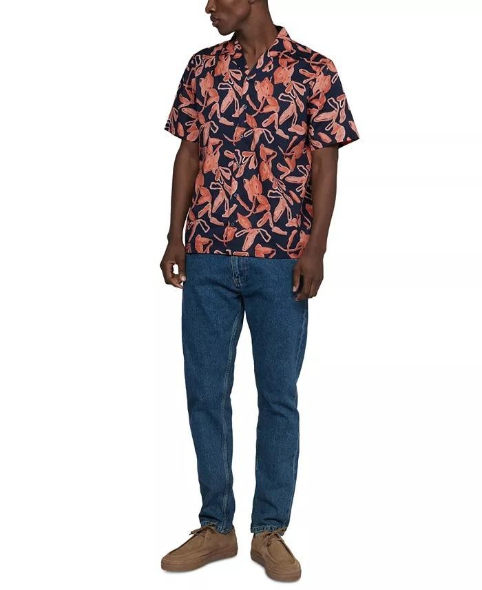 Translation missing: en.Matinique Men's Regular-Fit Abstract Graphic Shirt - Faded Rose-Size Large