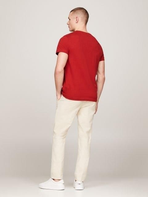 Translation missing: en.Tommy Hilfiger Men's Embroidered Logo Slim-Fit Crewneck T-Shirt - Primary Red-XL
