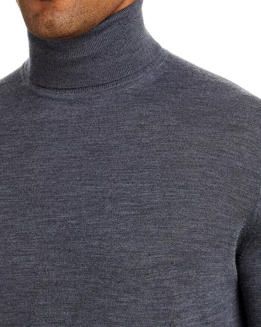 Translation missing: en.The Men's Store Designer Merino Wool Turtleneck Sweater  Med Grey-XL
