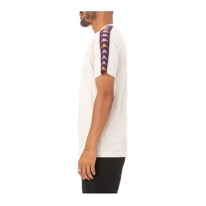 Translation missing: en.Kappa Men's 222 Bando Deto Logo Taped Tee in Grey-Violet Bloom-Large