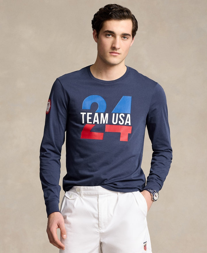 Translation missing: en.Polo Ralph Lauren Graphic T-Shirt Men's XL Navy Team USA Jersey Cotton