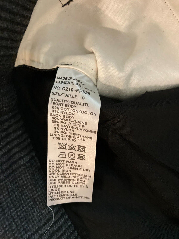 Translation missing: en.ZUCCa 7 GROSGRAIN COMBINATION Drop Crotch Cropped Pleated Trousers Grey-Medium