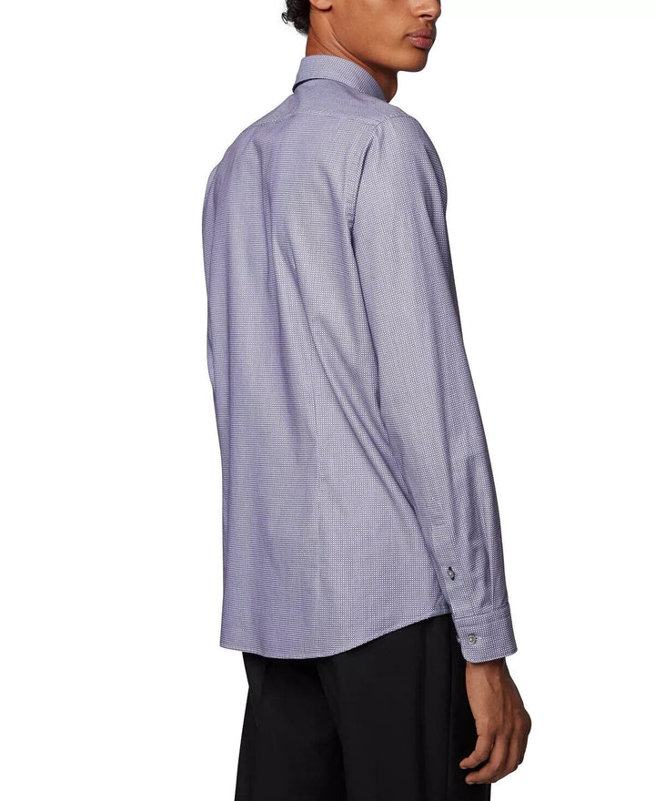 Translation missing: en.Hugo Boss Men's Lukas 53 Regular-Fit Shirt in Deep Purple-Size Small