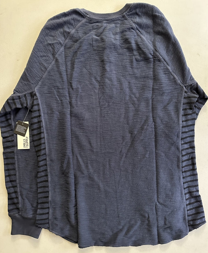 Translation missing: en.Mills Supply Mens Point Sur Long Sleeve Henley in Mood Indigo Blue-XL