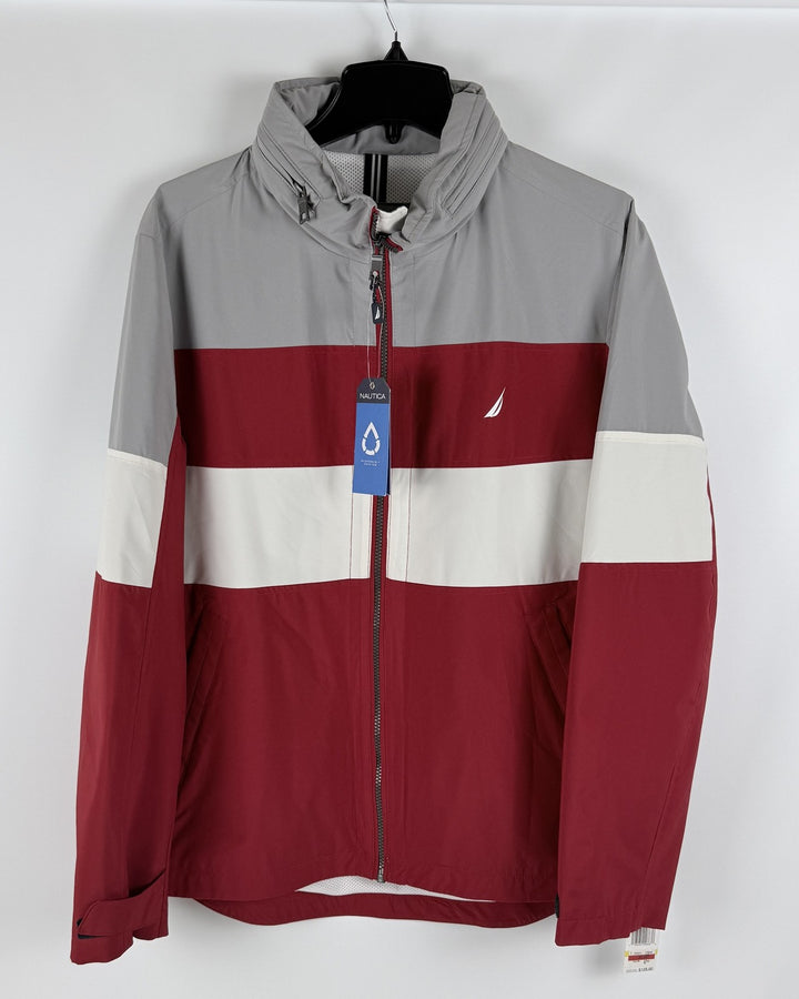 Translation missing: en.Nautica Men's Sport Jacket Size Medium Color Block Red Multi Wind &amp; Water Resist