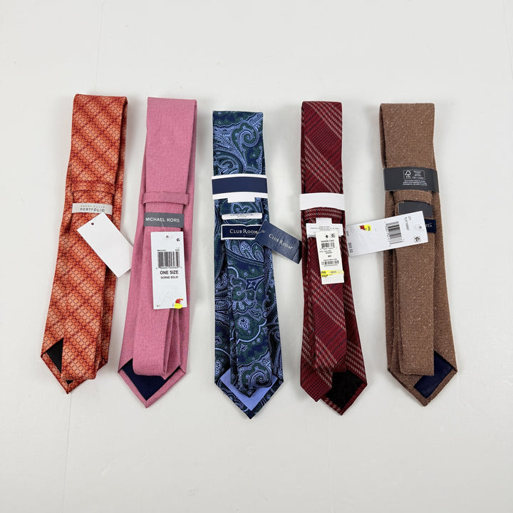 Translation missing: en.Tommy, Calvin Klein, PE, MK Lot of 5 Premium Silk Polyester Ties Assorted-OS