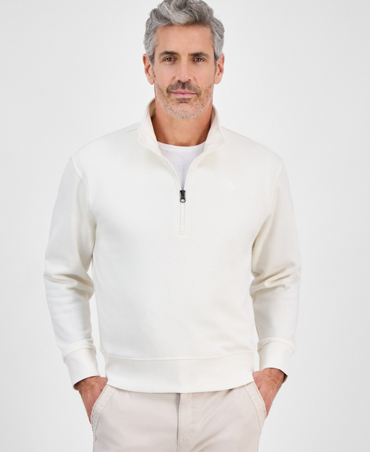 Translation missing: en.The North Face Mens Evolution Quarter-Zip Sweatshirt Cotton Blend White Dune-2XL