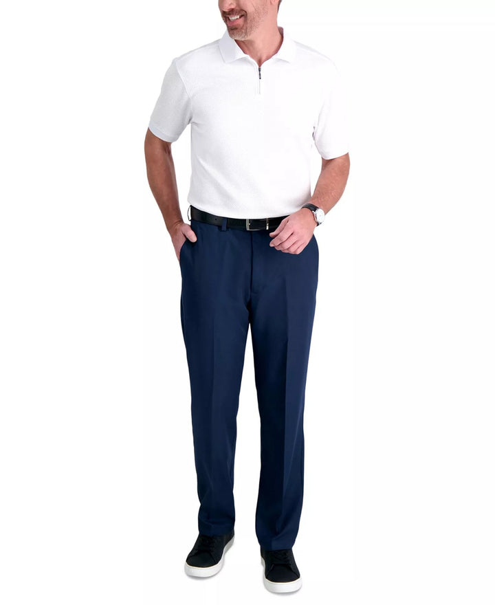 Translation missing: en.Haggar Men's Cool 18 Pro Reg-Fit 4-Way Stretch Moisture-Wick Pants Navy-38x30