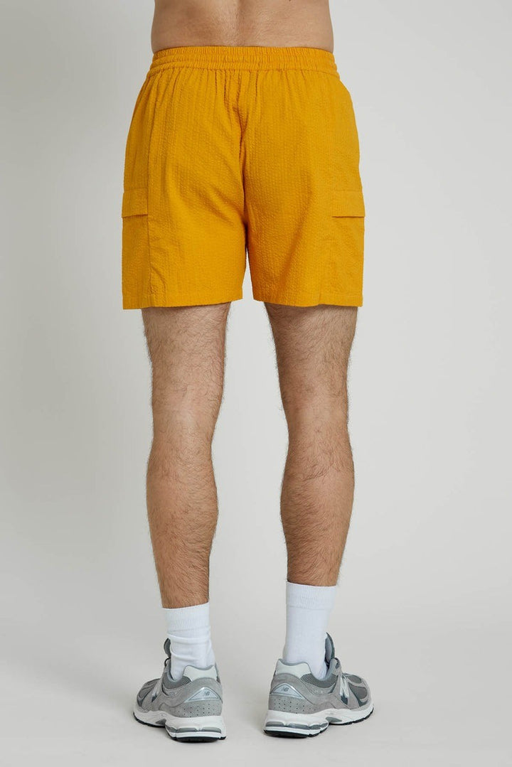 Translation missing: en.Native Youth Men's Vaughn Regular-Fit Seersucker Shorts Orange-30