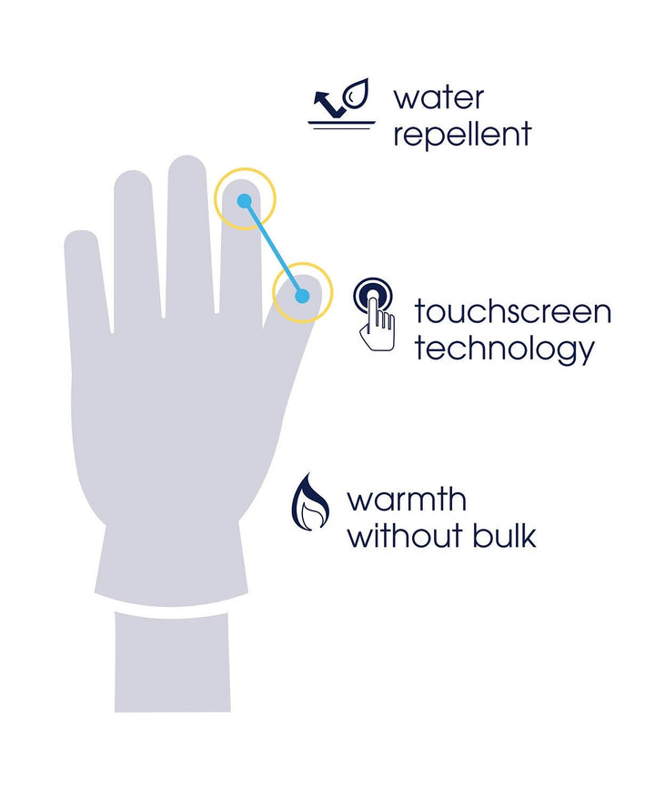 Translation missing: en.Isotoner Signature Men's Sleekheat Touchscreen Gloves Black-Size Medium
