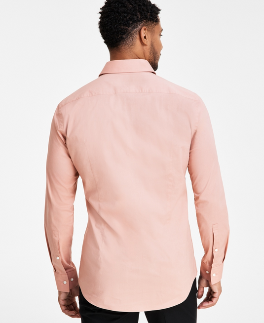 Translation missing: en.Hugo by Hugo Boss Dress Shirt Men's 16.5 34/35 Lt Pastel Red Kenno Slim-Fit
