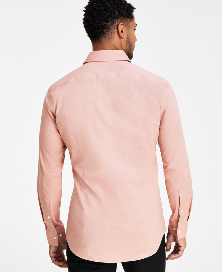 Translation missing: en.Hugo by Hugo Boss Dress Shirt Men's 16.5 34/35 Lt Pastel Red Kenno Slim-Fit