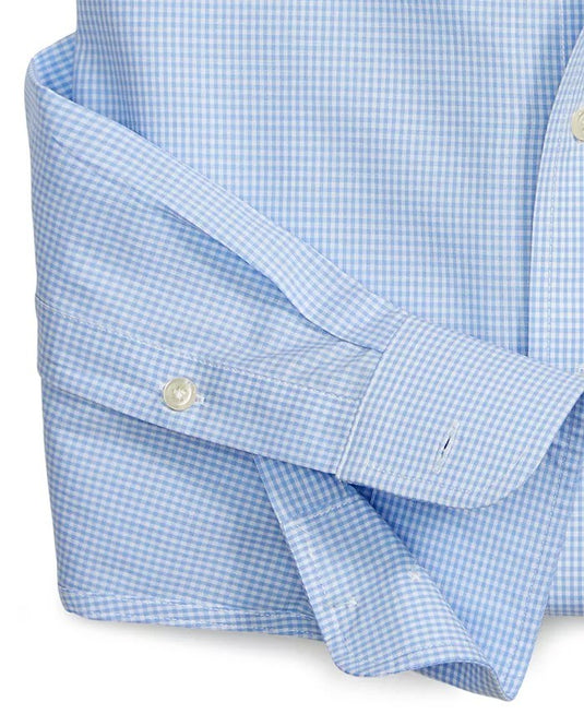 Translation missing: en.Club Room Mens Regular Fit Mini Gingham Dress Shirt in Lt Blue-16.5 36/37
