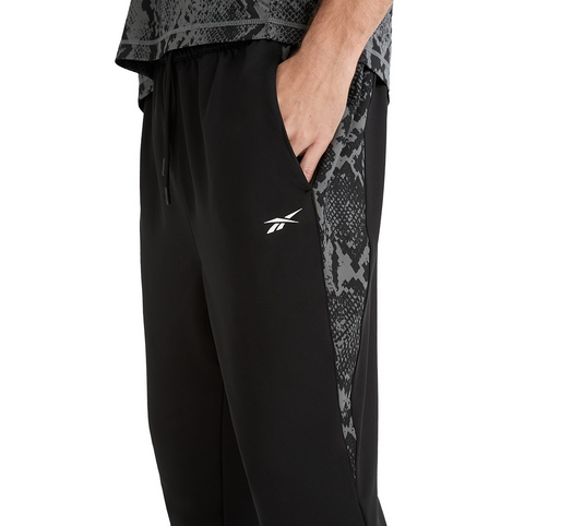 Translation missing: en.Reebok Men's Snake Aop Panel Jogger Pants Slim Fit - Black/Gray-2XL