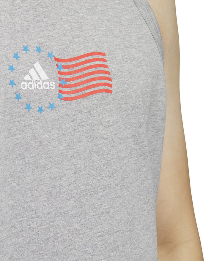 Translation missing: en.adidas Men's American Flag Tank Grey Heather-Small