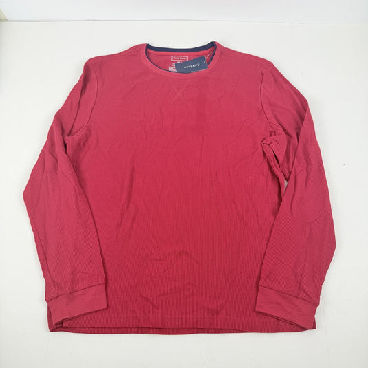 Translation missing: en.Club Room Men's Waffle Long-Sleeve T-Shirt &amp; Pajama Pant Set Jester Red-Large
