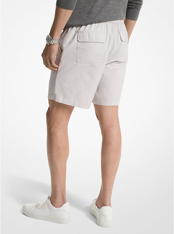 Translation missing: en.Michael Kors Drawstring Shorts Men's Medium  Aluminum Grey Garment-Washed Cotton