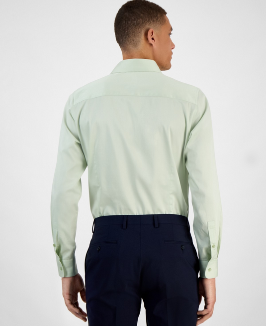 Translation missing: en.Bar III Dress Shirt Men's Spread-Collar Sateen Bok Choy Green-17-17.5 36/37