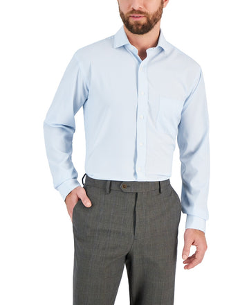 Translation missing: en.Club Room Dress Shirt Men's 15 32/33 Lt Blue Regular Fit Traveler Fine Stripe
