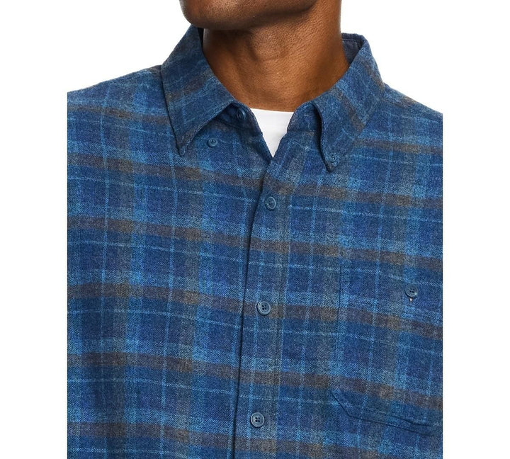 Translation missing: en.Weatherproof Vintage Men's Regular-Fit Plaid Flannel Shirt - Ink Blue-Small